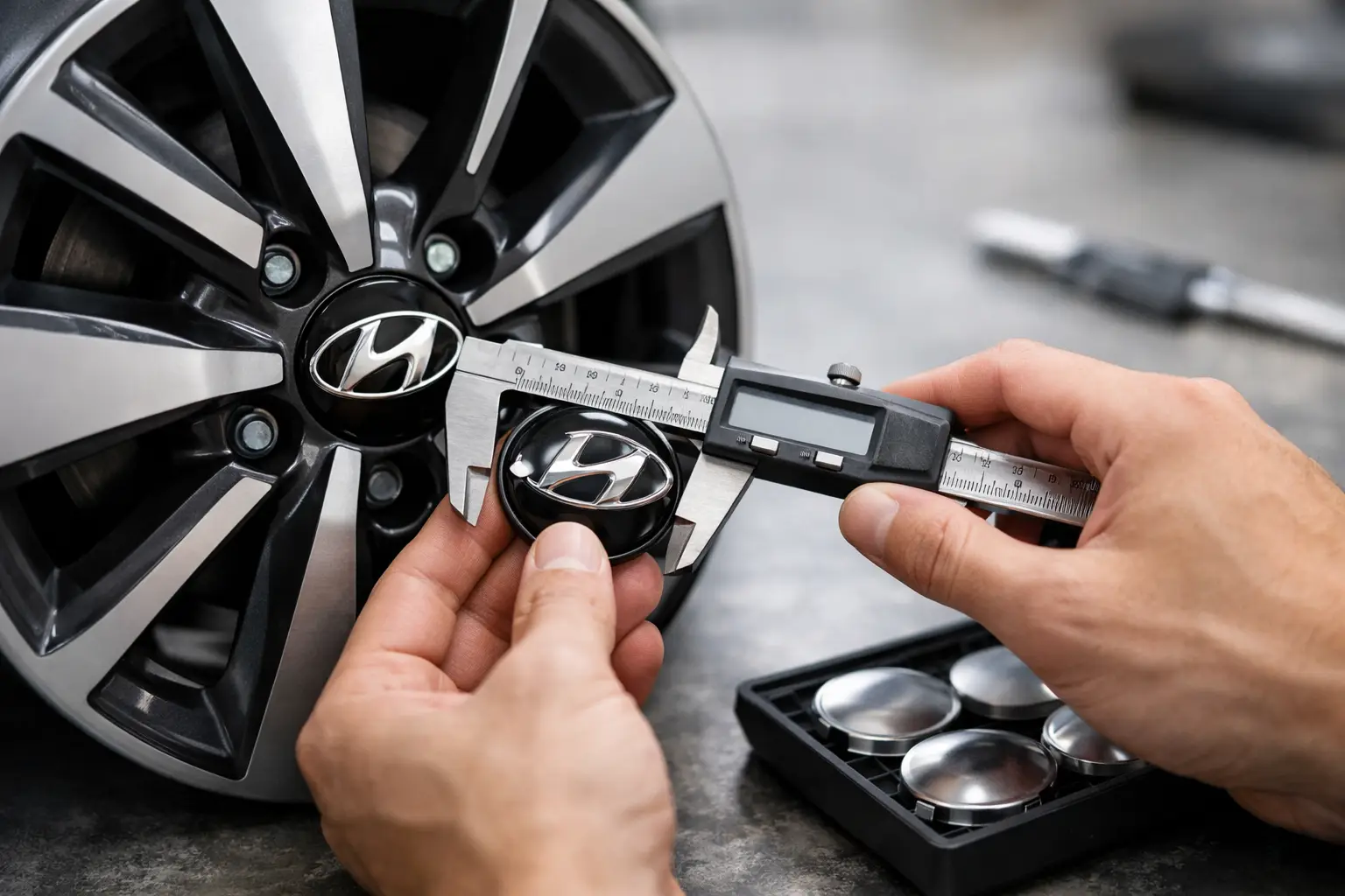 Hyundai felni embléma méret ellenőrzése