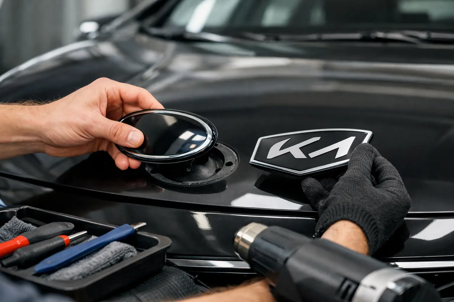 Kia embléma csere útmutató lépésről lépésre